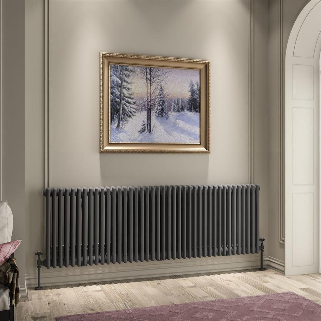 Imperia 3 Column Radiator 600 x 1820mm Matt Anthracite