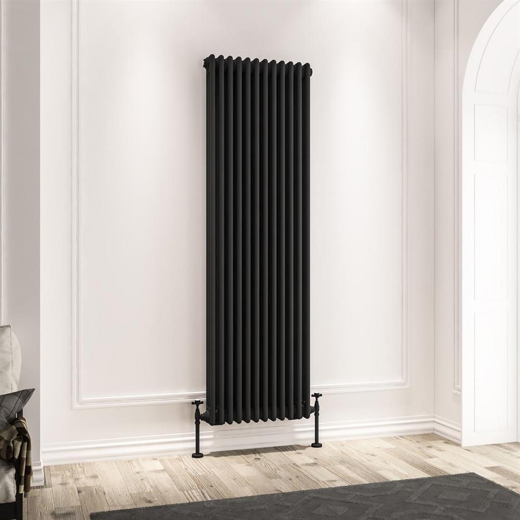 Imperia 3 Column Radiator 1800 x 560mm Matt Black