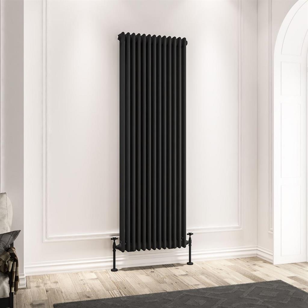 Imperia 3 Column Radiator 1800 x 605mm Matt Black