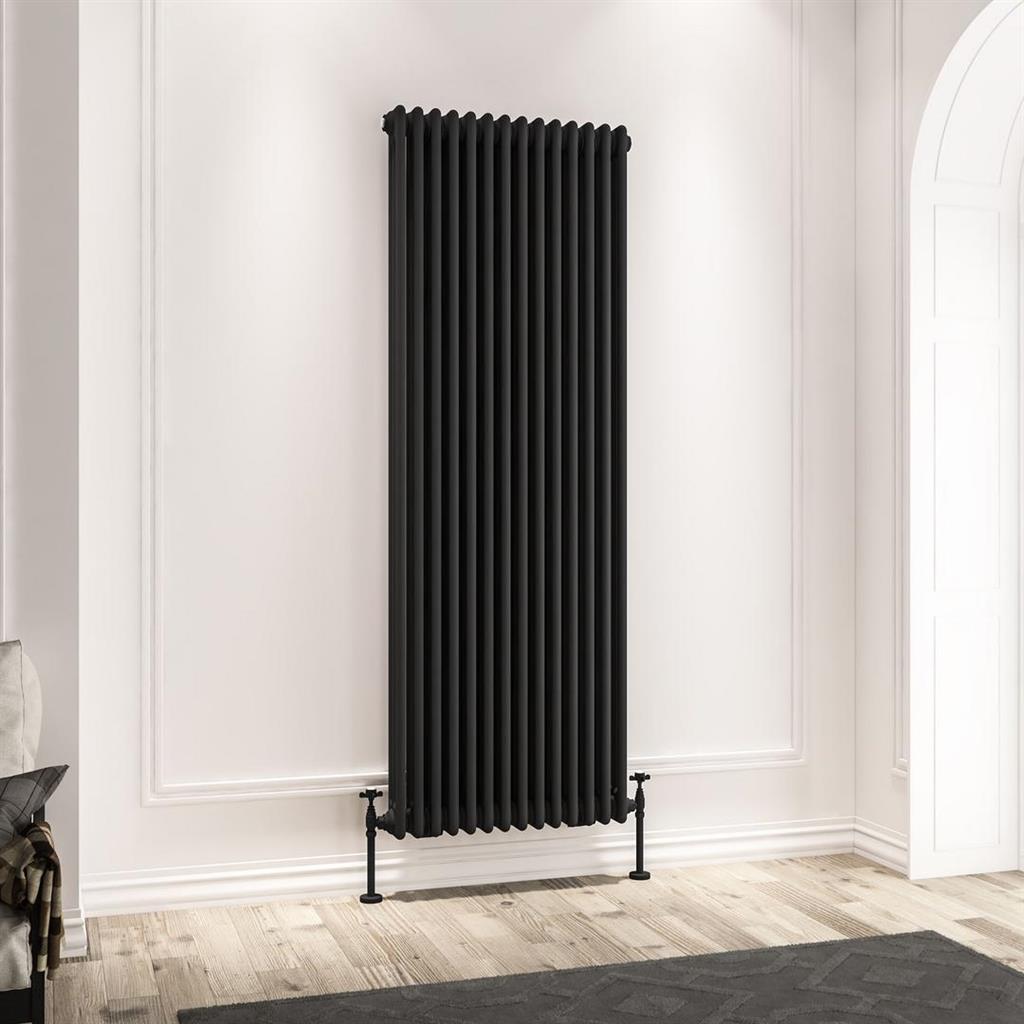Imperia 3 Column Radiator 1800 x 650mm Matt Black