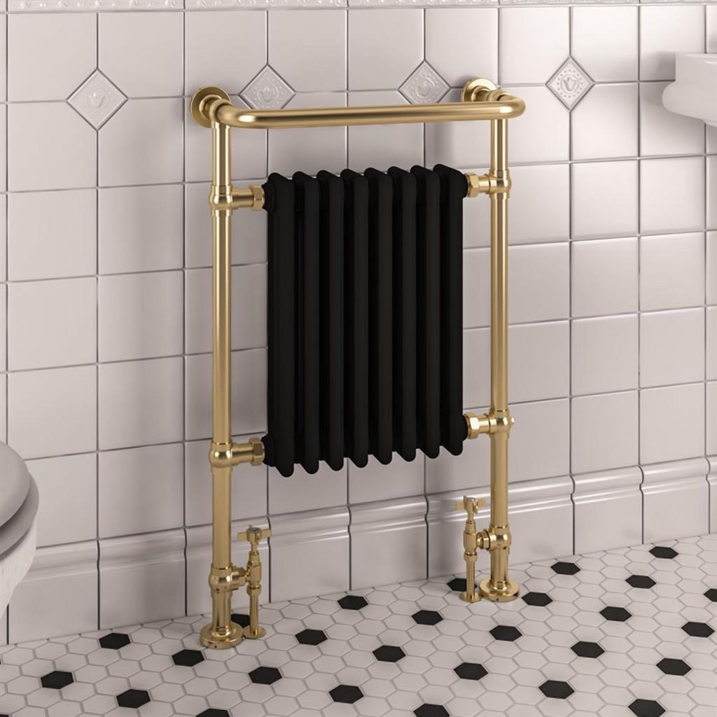 Isbourne 940 x 600 Brushed Brass / Matt Black