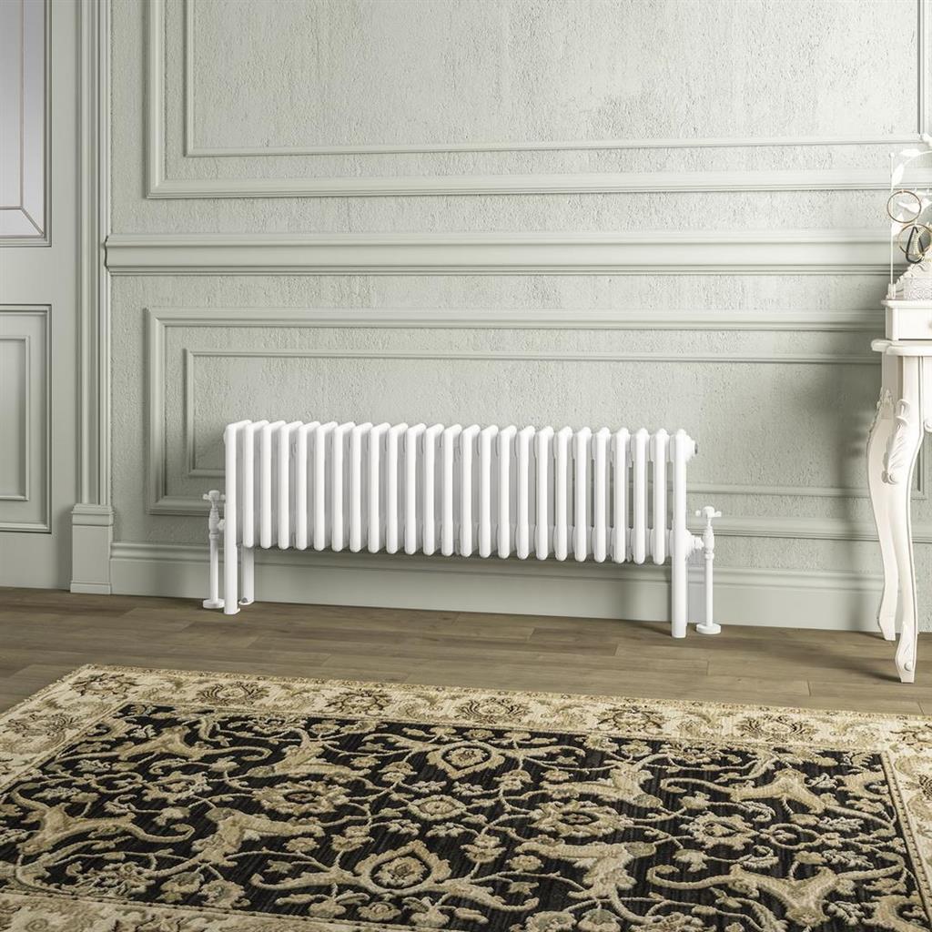 Imperia 4 Column Radiator 300 x 1145mm Gloss White
