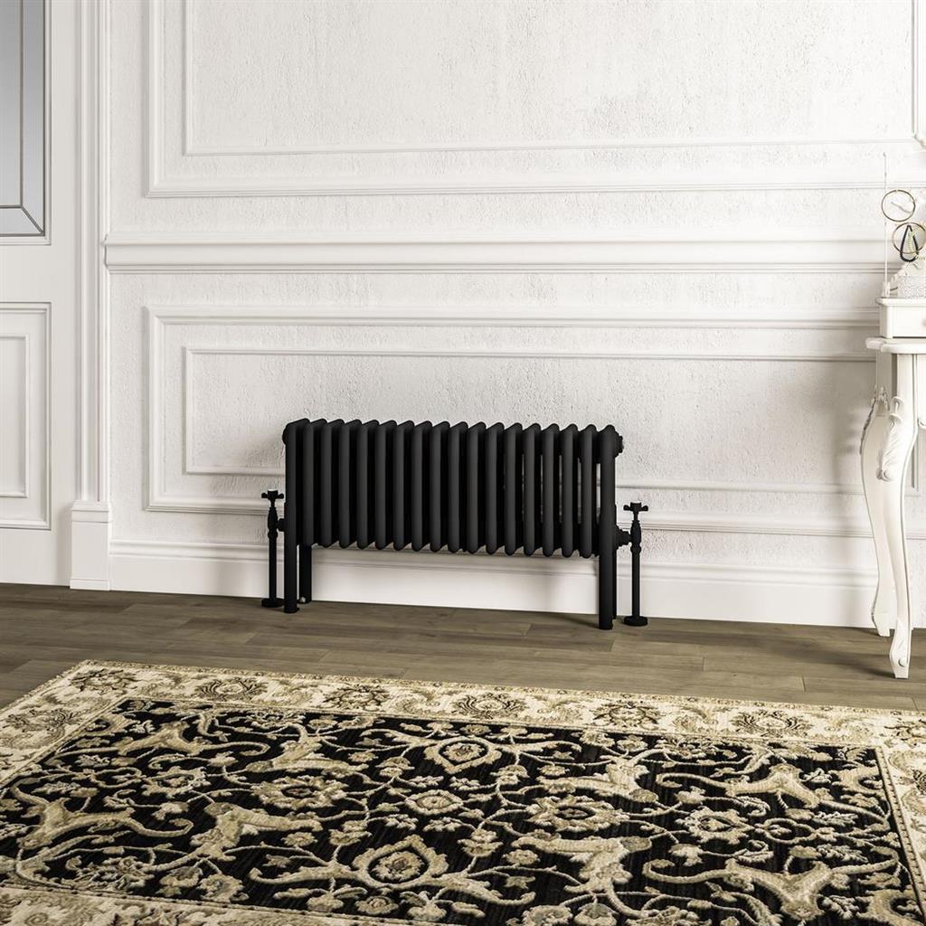Imperia 4 Column Radiator 300 x 830mm Matt Black