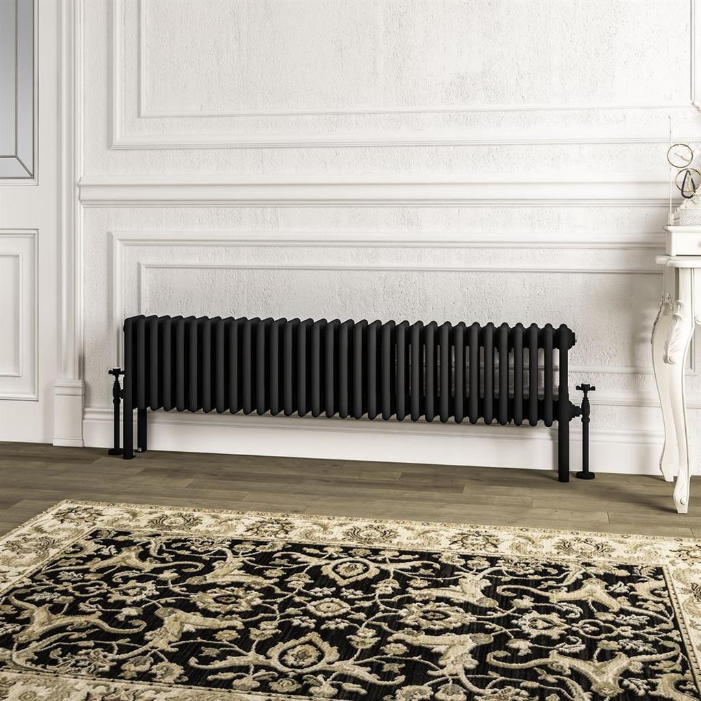 Imperia 4 Column Radiator 300 x 1460mm Matt Black