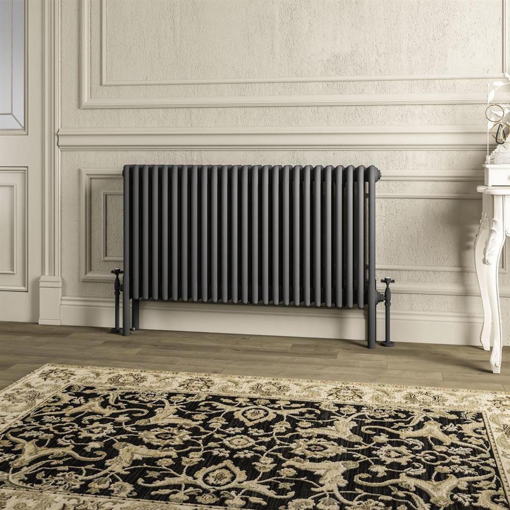 Imperia 4 Column Radiator 600 x 1145mm Matt Anthracite