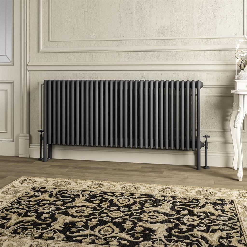 Imperia 4 Column Radiator 600 x 1460mm Matt Anthracite