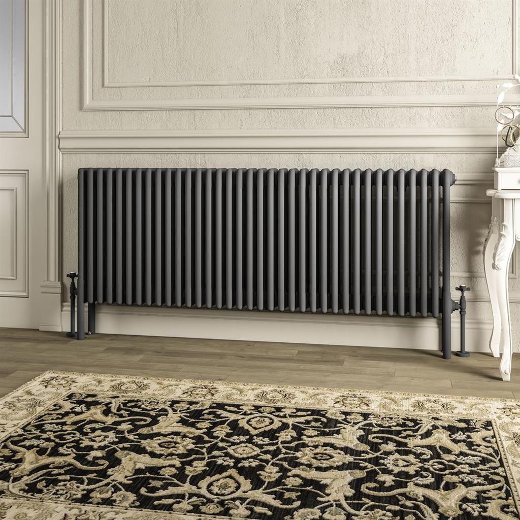 Imperia 4 Column Radiator 600 x 1640mm Matt Anthracite