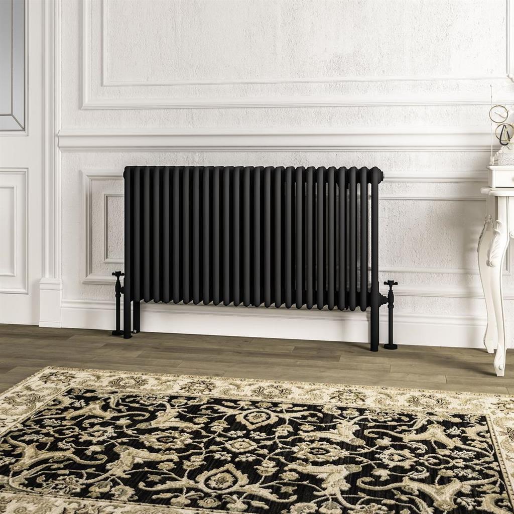Imperia 4 Column Radiator 600 x 1145mm Matt Black