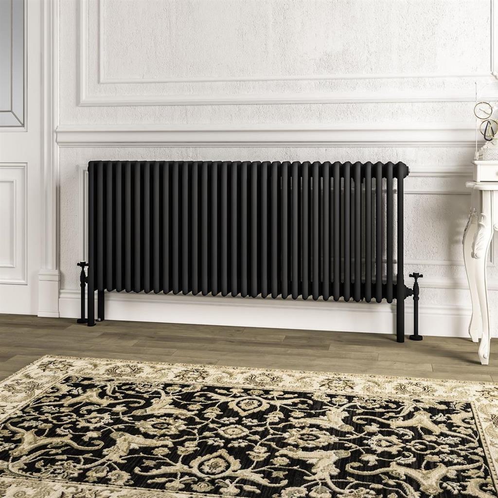 Imperia 4 Column Radiator 600 x 1460mm Matt Black