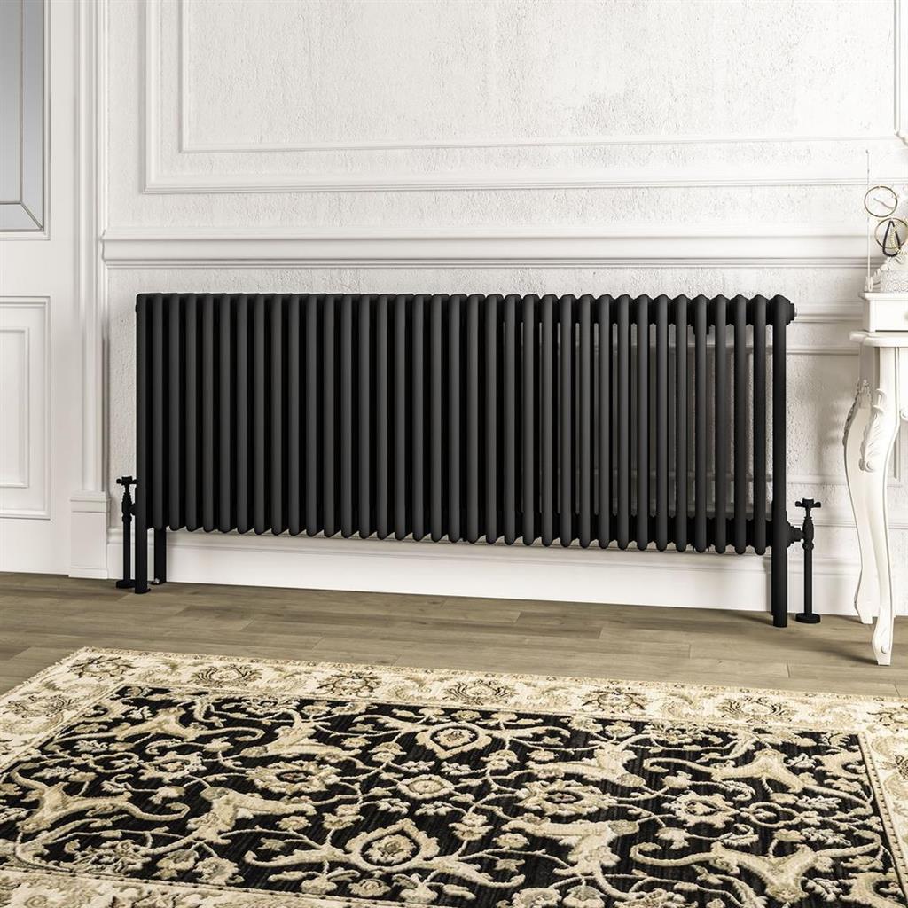 Imperia 4 Column Radiator 600 x 1640mm Matt Black