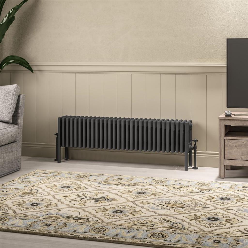 Imperia 6 Column Radiator 300 x 1370mm Matt Anthracite