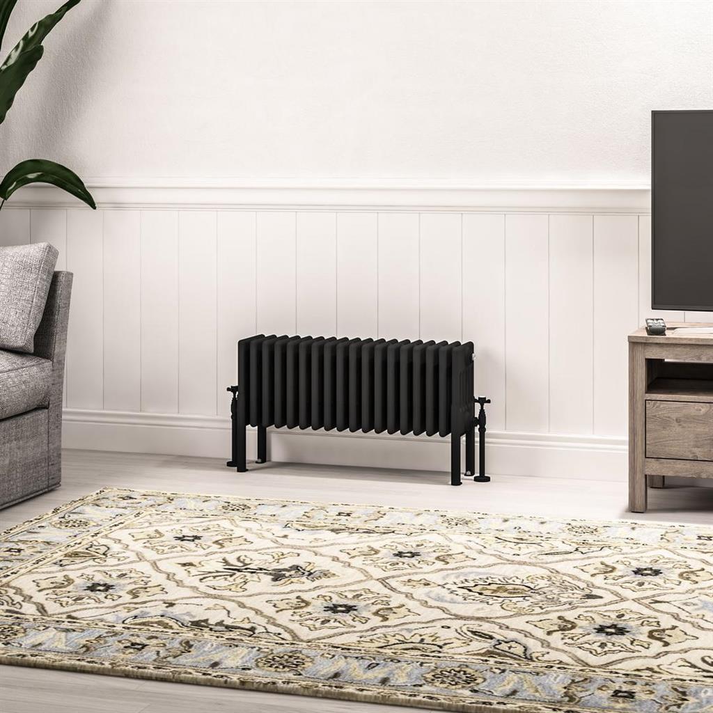 Imperia 6 Column Radiator 300 x 830mm Matt Black