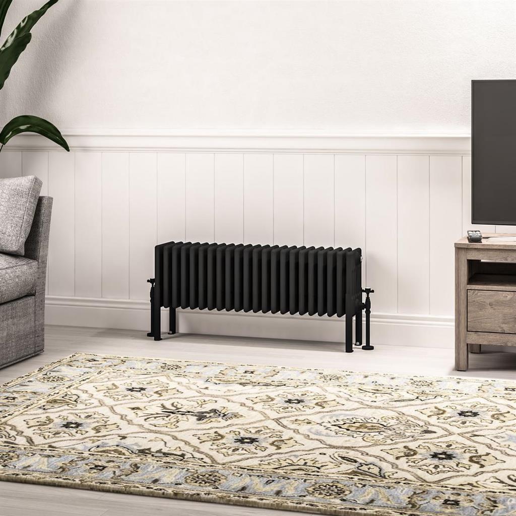Imperia 6 Column Radiator 300 x 1010mm Matt Black