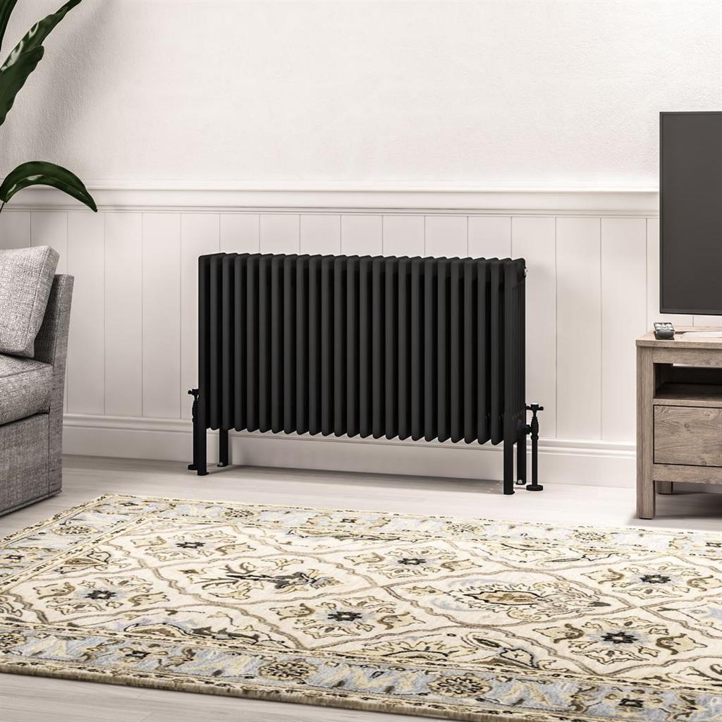 Imperia 6 Column Radiator 600 x 1145mm Matt Black