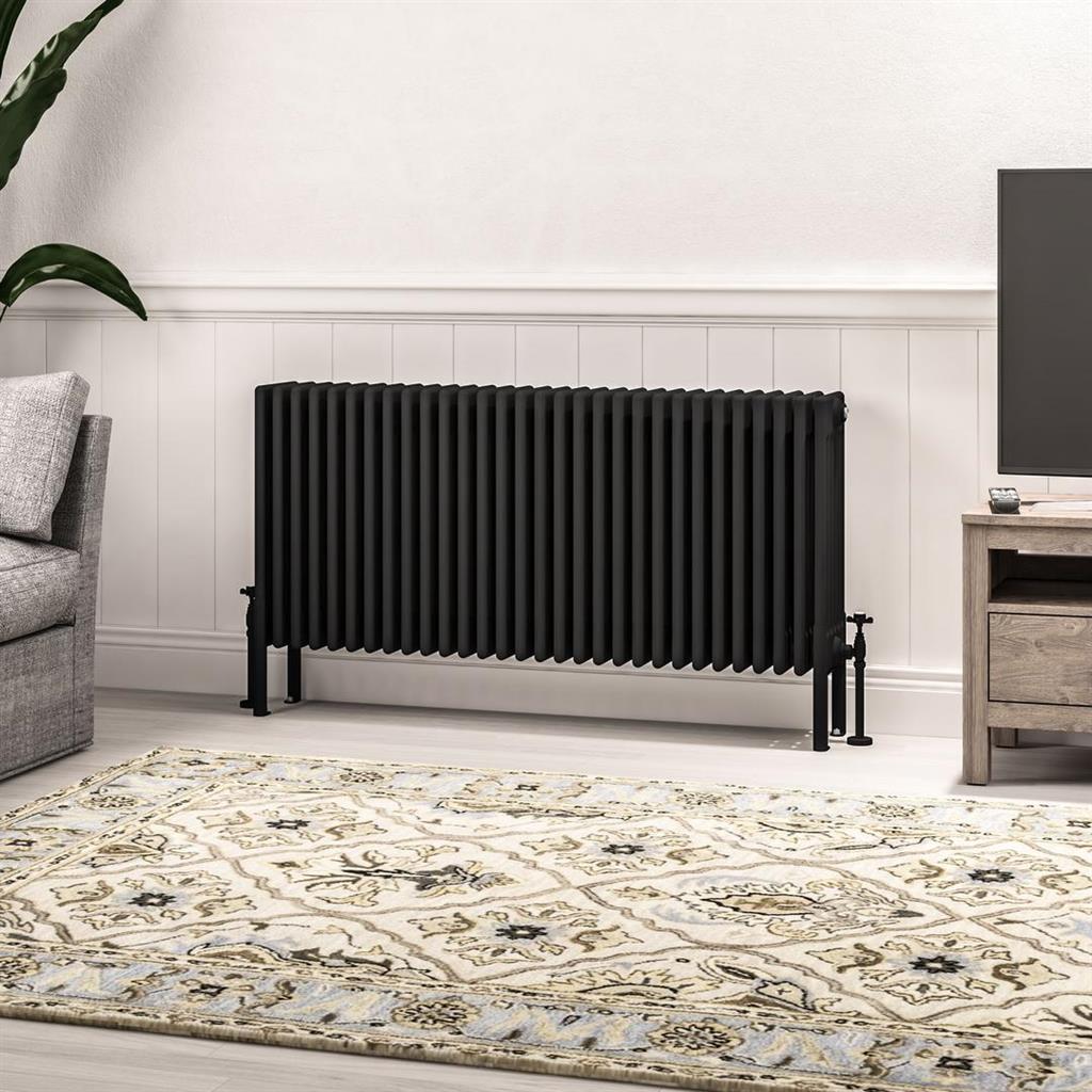 Imperia 6 Column Radiator 600 x 1370mm Matt Black