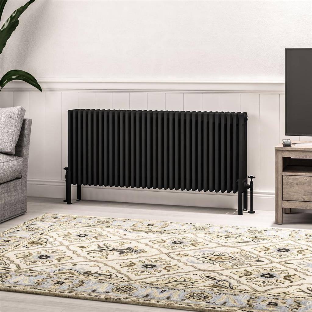 Imperia 6 Column Radiator 600 x 1460mm Matt Black