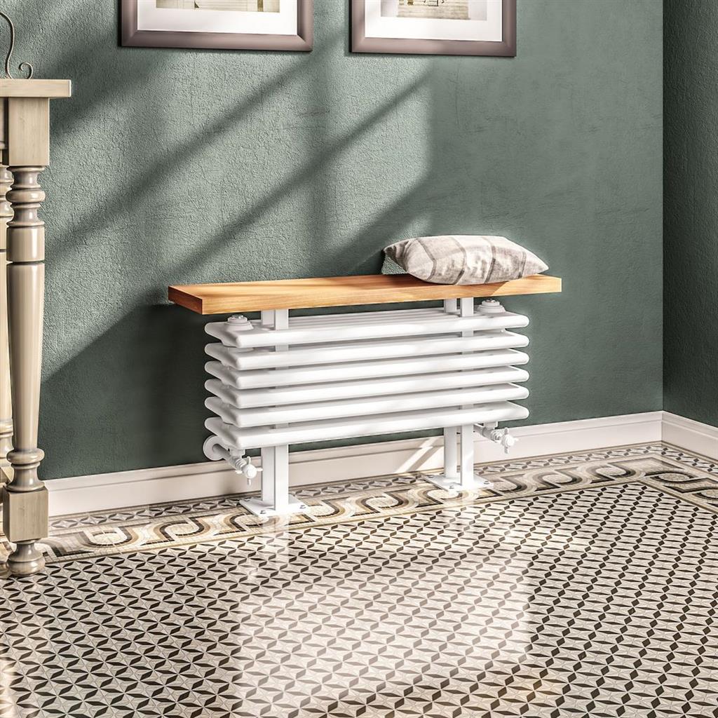Imperia 6 Column Bench Radiator 480 x 850mm Gloss White