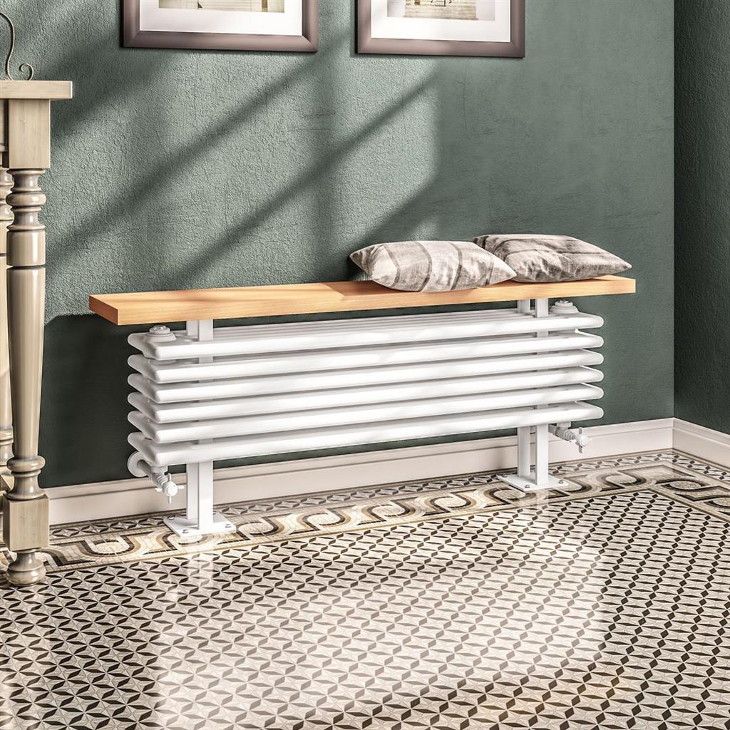 Imperia 6 Column Bench Radiator 480 x 1200mm Gloss White