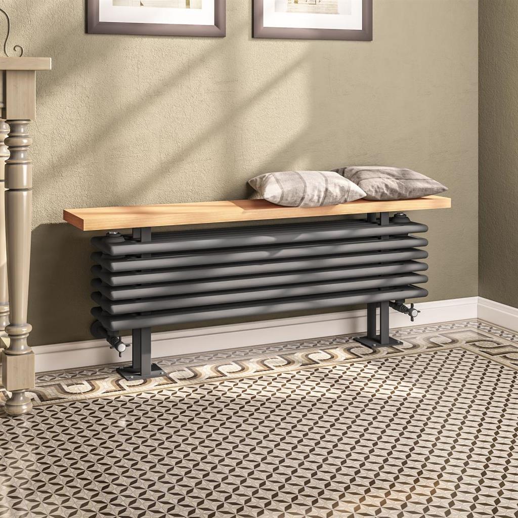 Imperia 6 Column Bench Radiator 480 x 1200mm Matt Anthracite