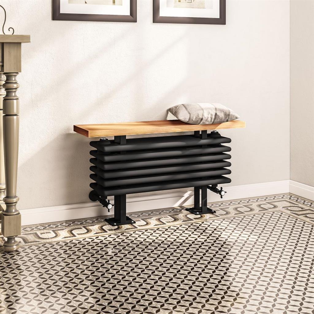 Imperia 6 Column Bench Radiator 480 x 850mm Matt Black