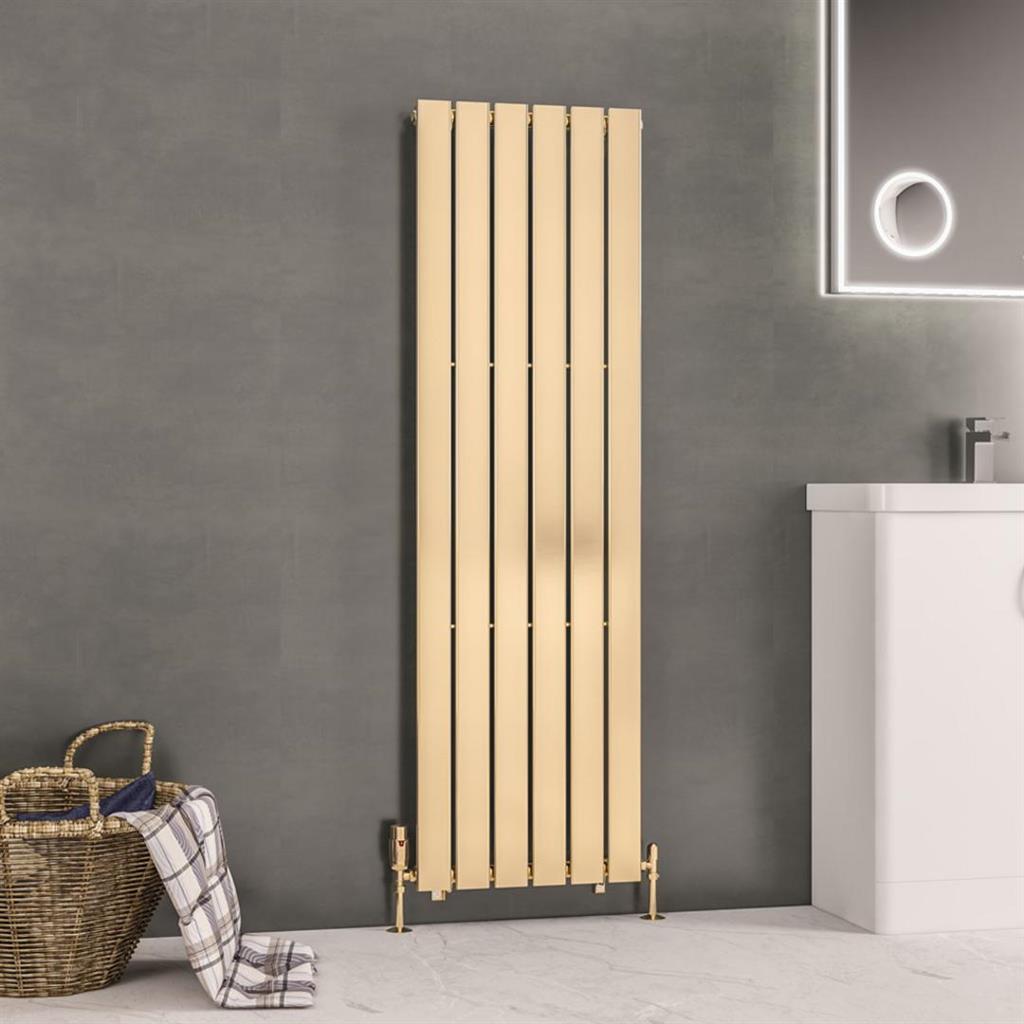 Warrington 1500 x 452 Radiator Type10 Brushed Brass