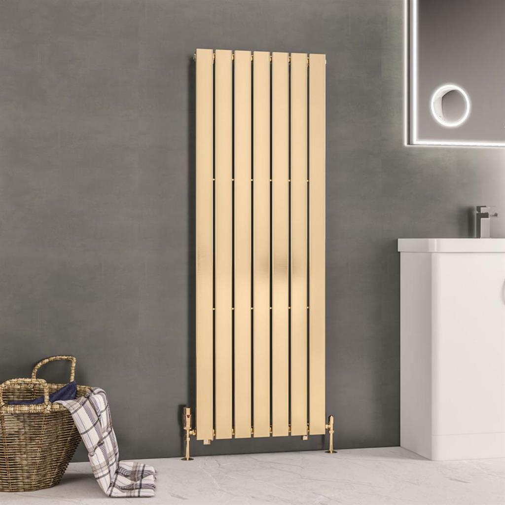 Warrington 1500 x 528 Radiator Type10 Brushed Brass