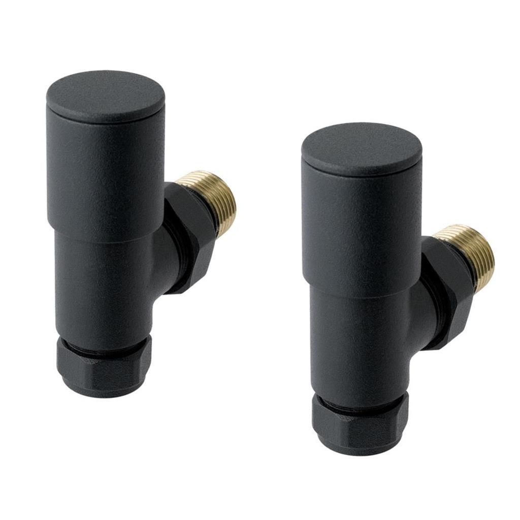 Angled radiator valve (pair) Matt Anthracite