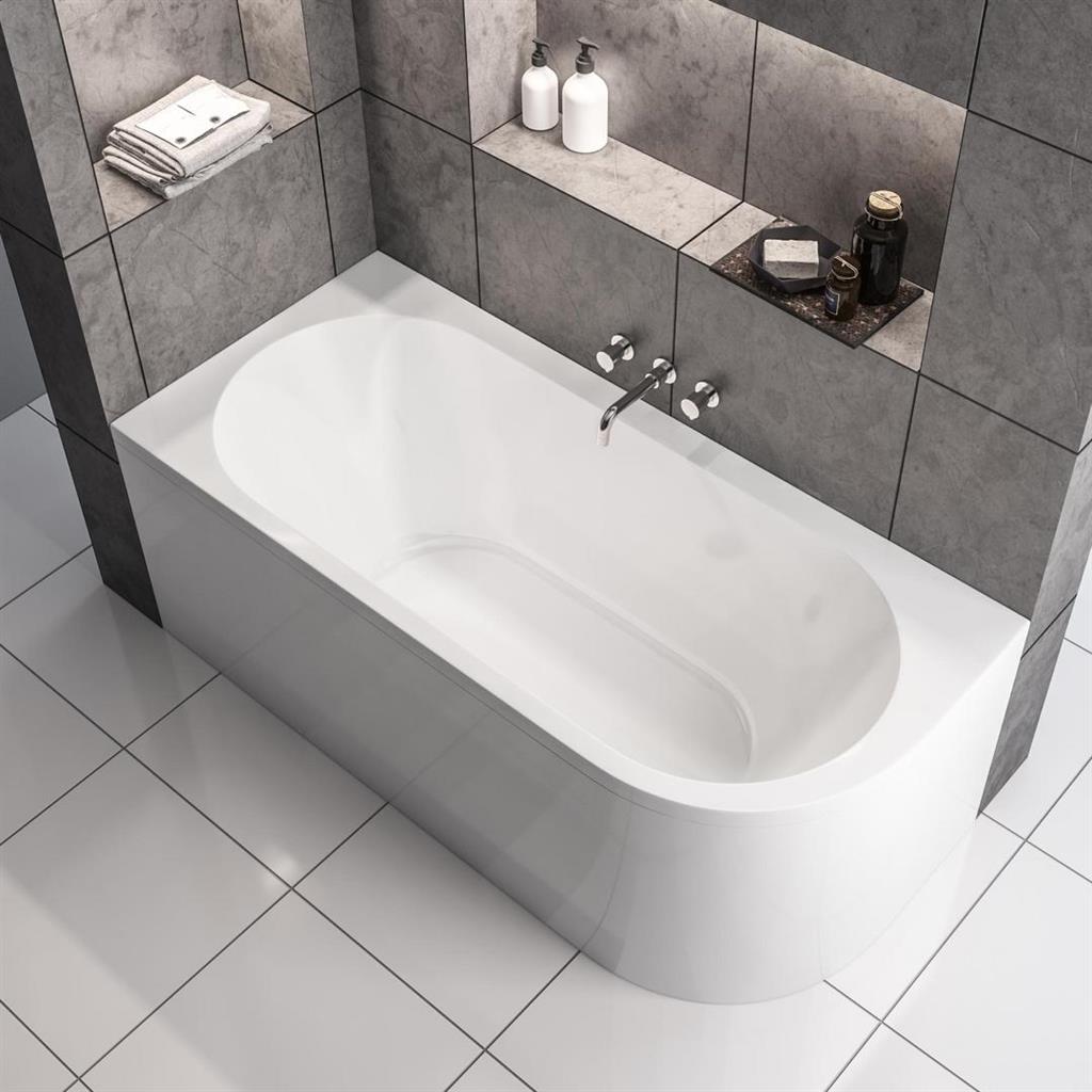Biscay Double Ended (DE) 1700 x 800 x 440mm 5mm Left hand (LH) Bath - White
