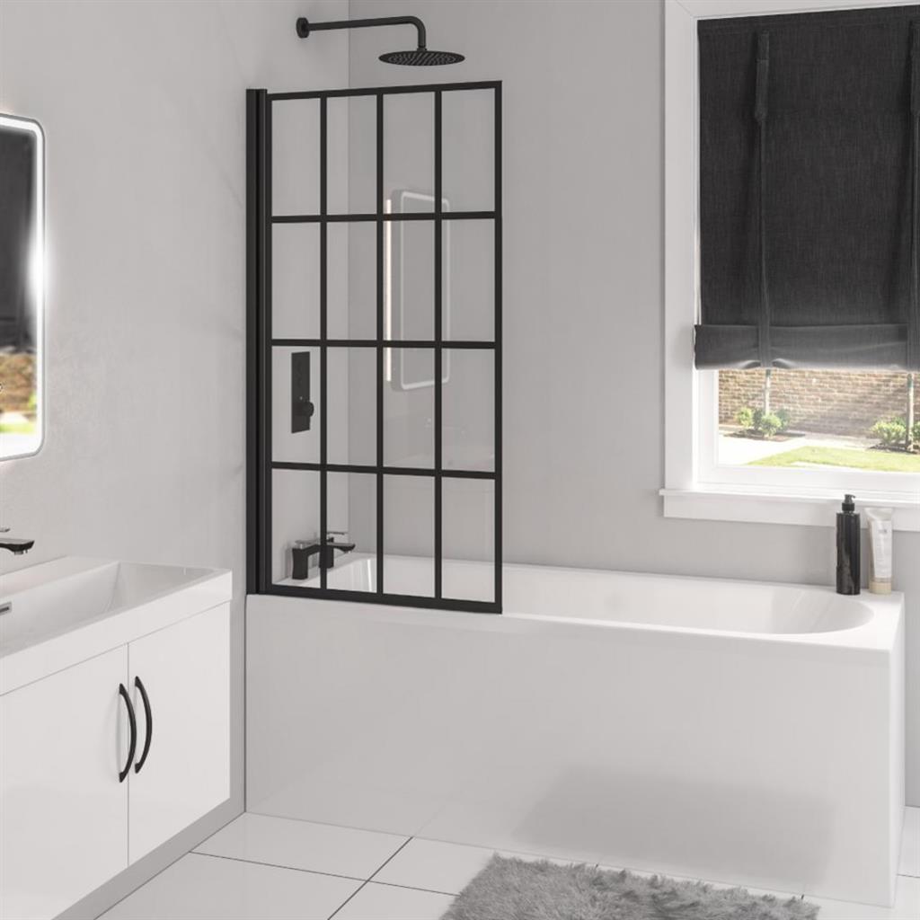 Biscay 1700 x 750 x 440mm Left hand (LH) Straight 5mm Shower Bath - White