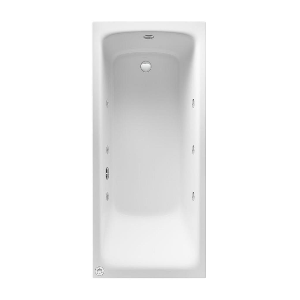 Rockall 1800 x 800 x 440mm Single Ended 6 Jet Whirlpool Beauforte Bath - White