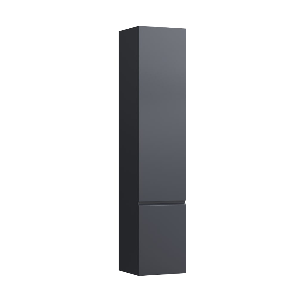 Tall cabinet, 1 door, right hinged, 4 glass shelves - GRAPHITE