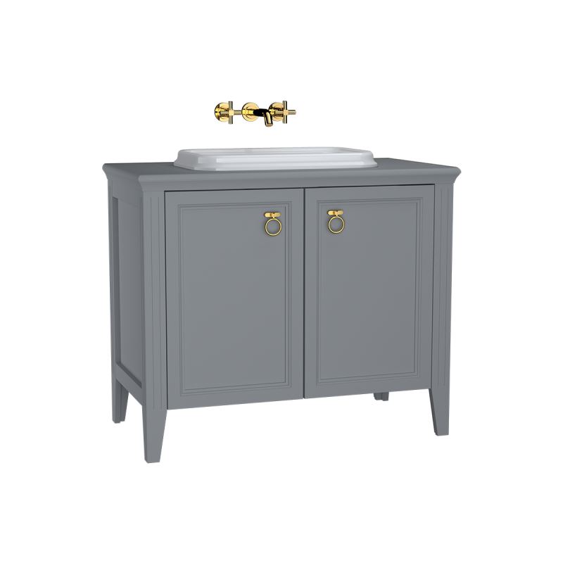 VitrA Valarte Washbasin Unit; 100 cm; with doors and countertop washbasin62172