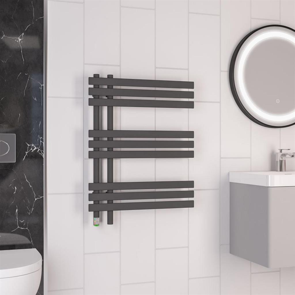 Loddon Dry Element Towel Rail 800 x 600 Matt Anthracite