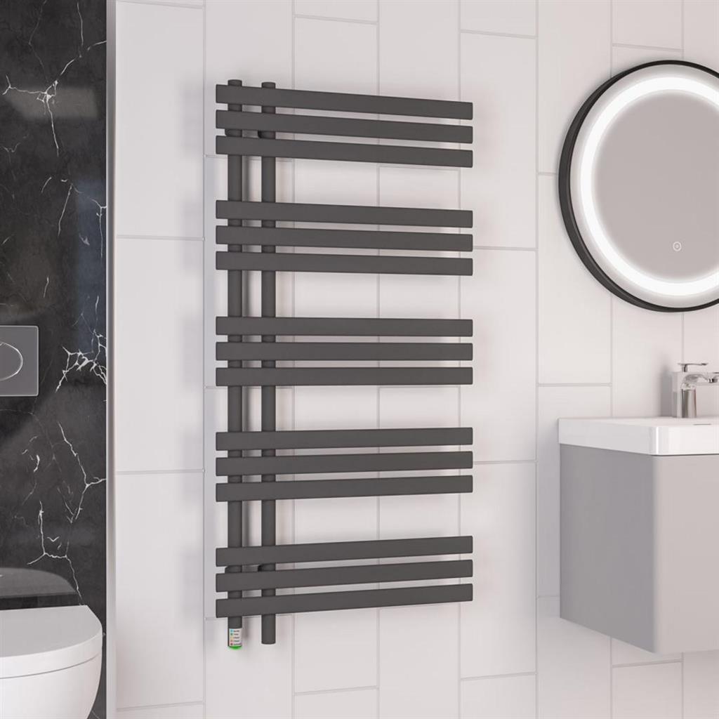 Loddon Dry Element Towel Rail 1200 x 600 Matt Anthracite