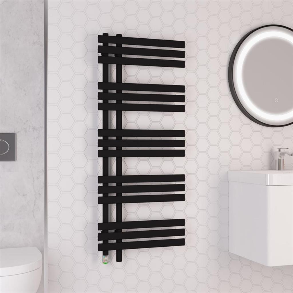 Loddon Dry Element Towel Rail 1200 x 500 Matt Black