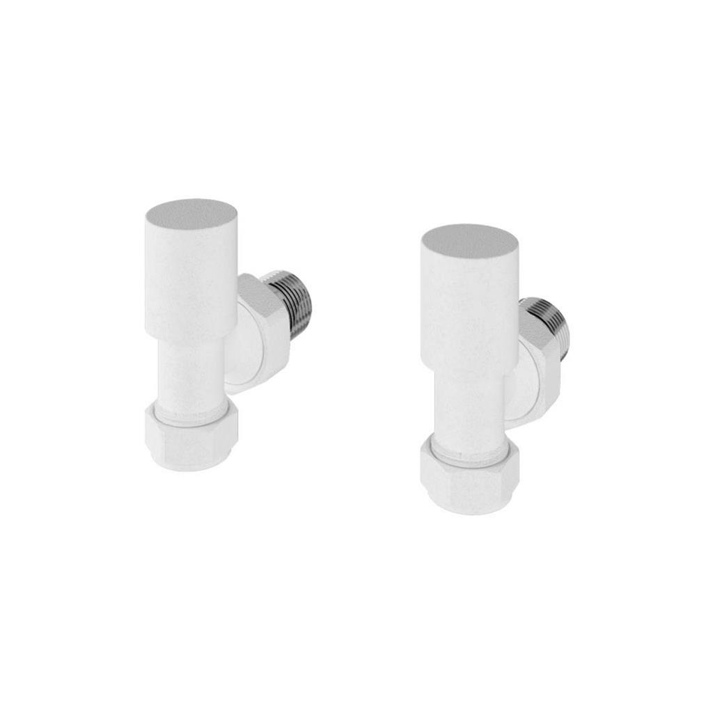 Angled Radiator Valves (pair) Matt White