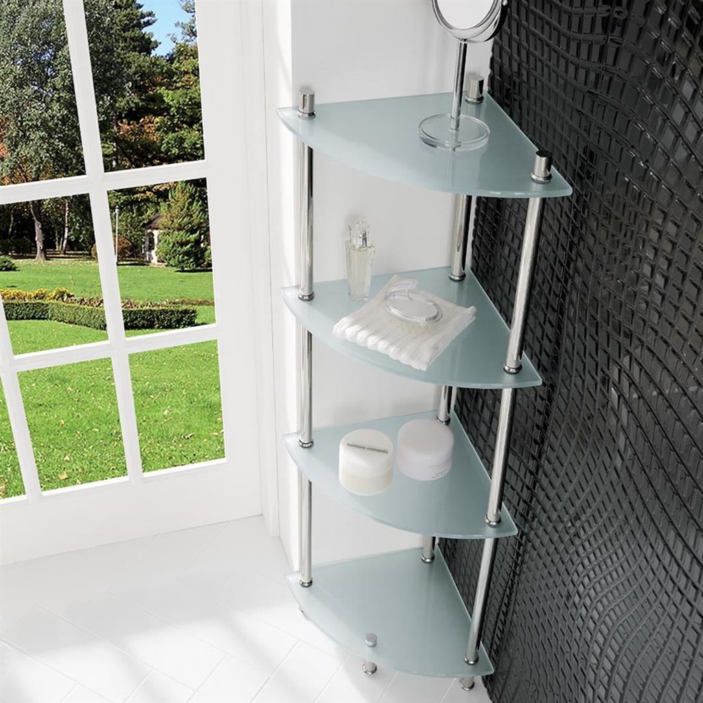 Davos Shelves - Chrome/Glass