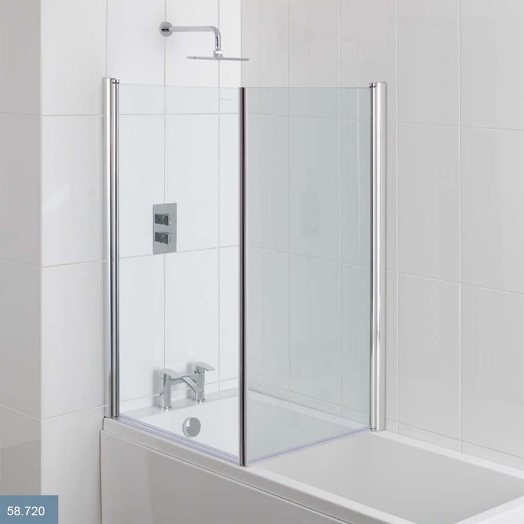 Type 1 Universal 6mm 1400 x 800mm Straight Bath Screen - Chrome