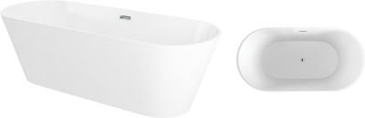 Trojan Hampton Twin Skin 1700 x 800mm Bath - Plain Overflow