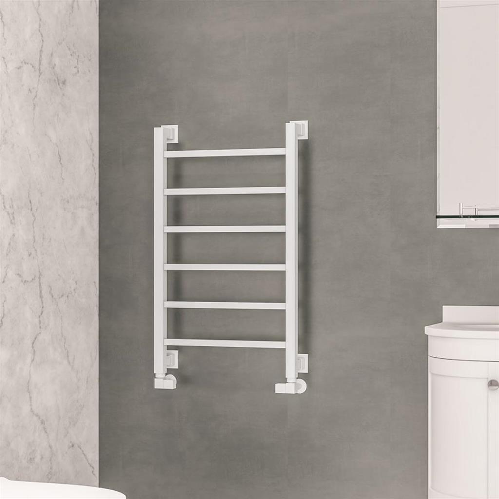 Loxley 800 x 500mm. Towel Rail Matt White