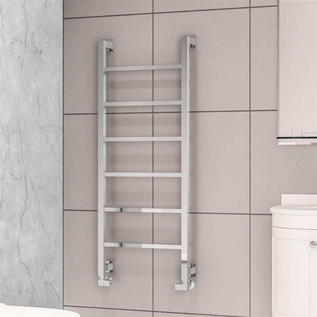 Loxley 1200 x 500mm. Towel Rail Chrome