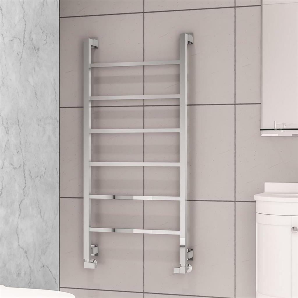 Loxley 1200 x 600mm. Towel Rail Chrome