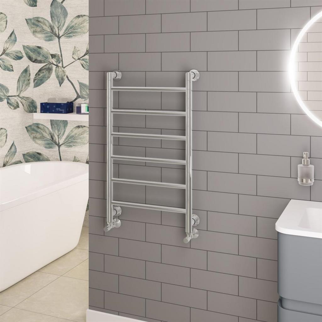 Eshton 800 x 500mm. Towel Rail Chrome