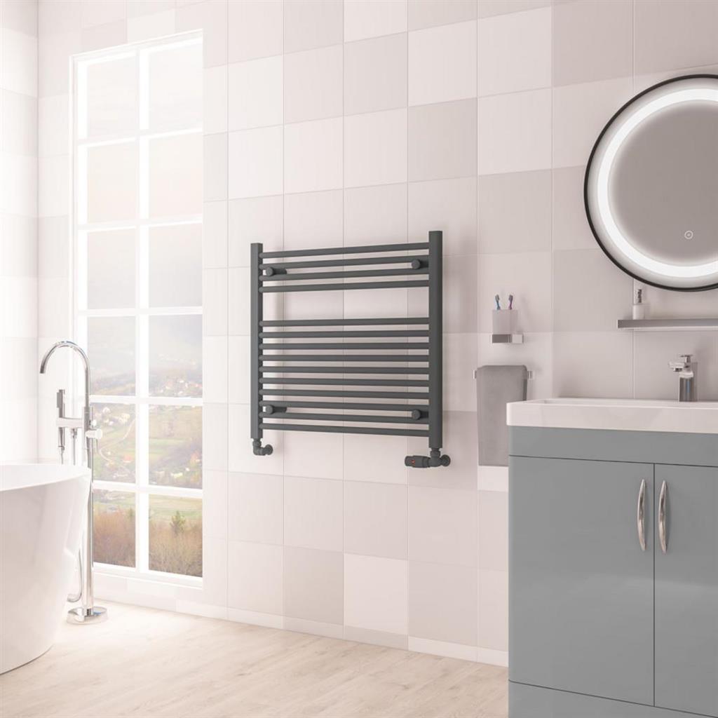 Biava Multirail HV Straight 688 x 750mm Matt Anthracite