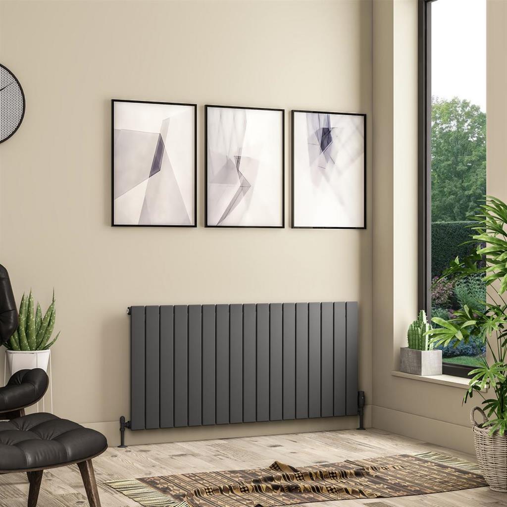 Addington II Radiator 600 x 1262 Type10 Matt Anthracite