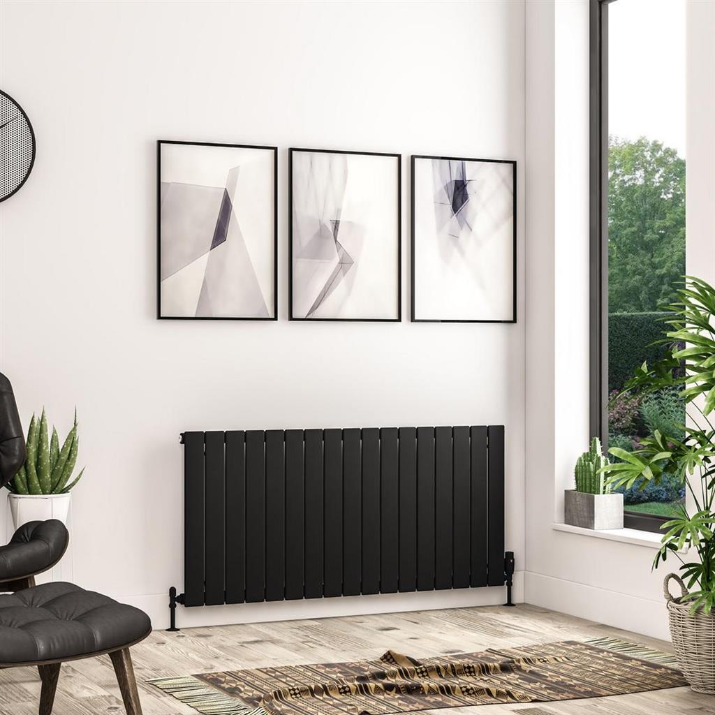 Addington II Radiator 600 x 1262 Type10 Matt Black