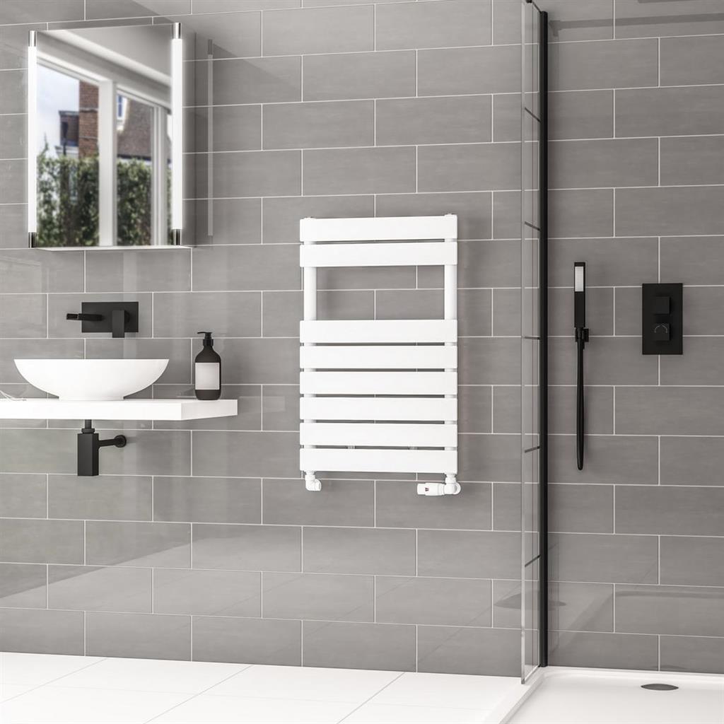 Addington II Towel Rail 790 x 500 Type10 Gloss White