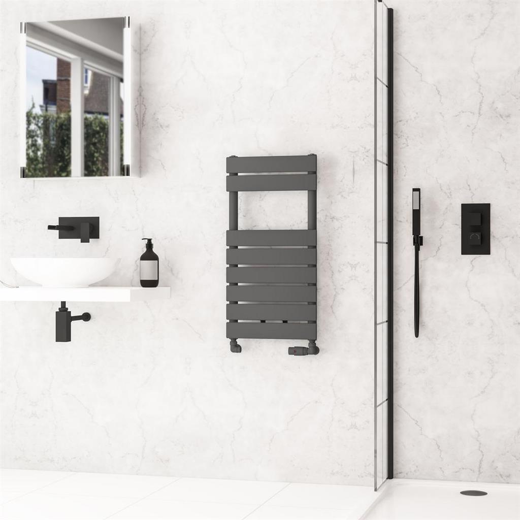 Addington II Towel Rail 790 x 400 Type10 Matt Anthracite