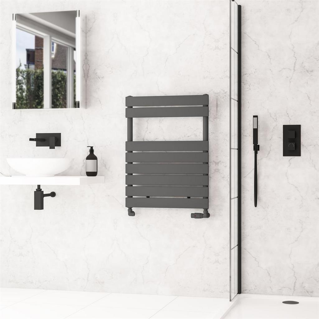 Addington II Towel Rail 790 x 600 Type10 Matt Anthracite