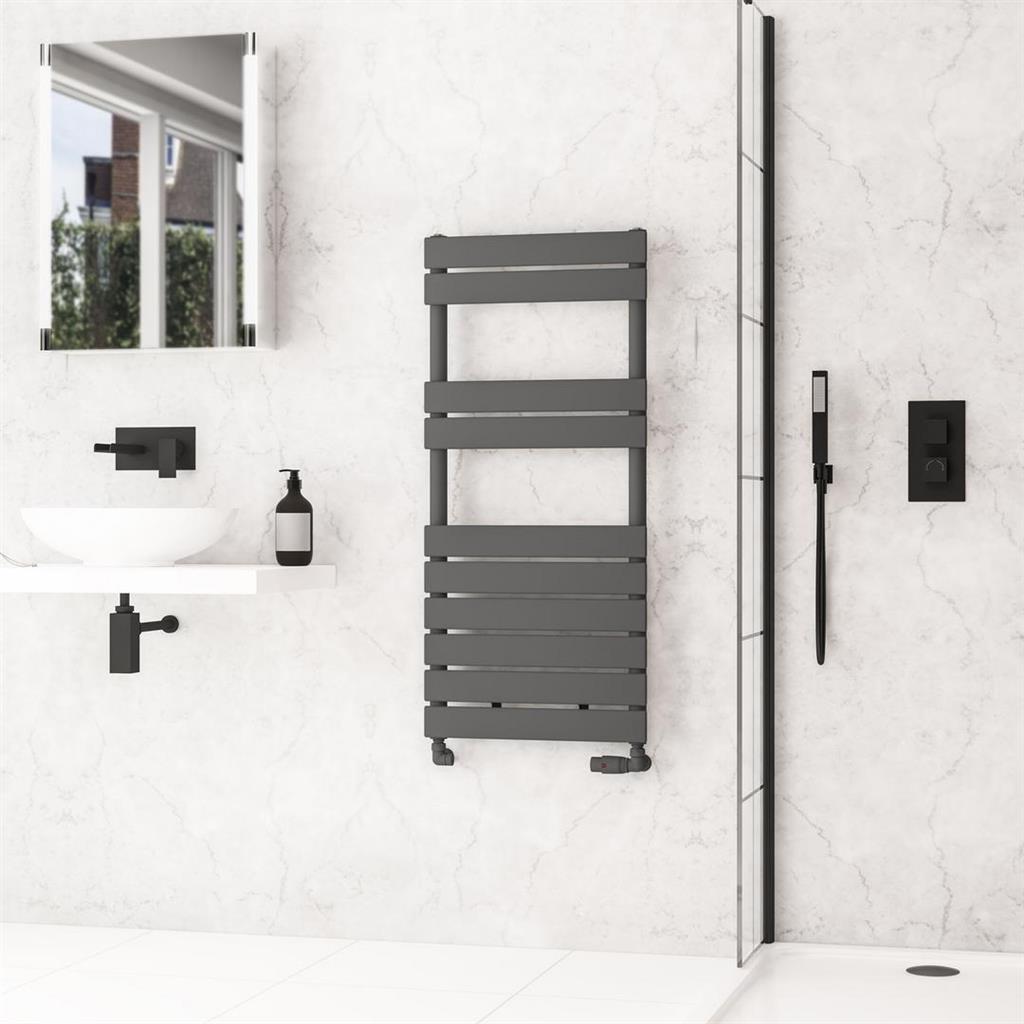 Addington II Towel Rail 1110 x 500 Type10 Matt Anthracite